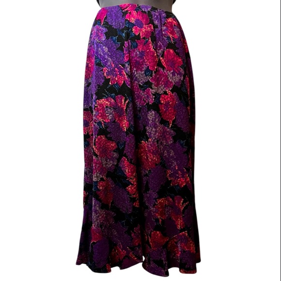 French Laundry Leopard Floral and Lace A-Line Maxi Skirt - Picture 1 of 11